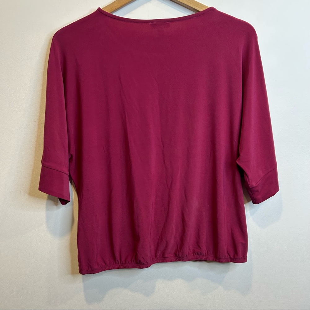 Laura Flare Sleeve Top Cerise Pink 123650 - Picture 9 of 9